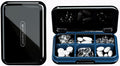 DUBSTAR Travel Pill Organizer Moisture Waterproof Small Pill Box for Pocket Purse 6 Compartments Portable Pill Case Medicine Vitamin Holder Container Black