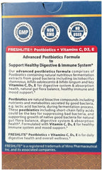 FRESHLITE Premium Vegan Postbiotics for Gut Health | IBS. Diarrhea. Bloating | Advanced Postbiotics Formula Beyond Pre & Probiotics | Vitamin C, D3 & E | Non-GMO, Gluten-Free, 60 Capsules Japan Made
