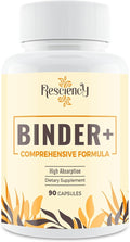 Resciency Detox Binder Supplement – Activated Charcoal, Zeolite, Bentonite Clay, Milk Thistle, Proprietary Blends - Liver & Gut, Max Absorption, 90 Vegan Capsules