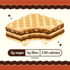 Rip Van Chocolate Hazelnut Wafer Cookies, Keto, Non-GMO, Healthy Snacks, Low Carb & Low Sugar (2g), Low Calorie, Vegan, 16 Count