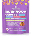 Mushroom Supplement Gummies with Ashwagandha and Lions Mane, Maitake, Turkey Tail, Reishi, Chaga, Shiitake, Cordyceps Nootropic Brain Supplement for Focus, Memory, Immune, Support and Stress Relief