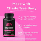 Natgrown Vitex Chasteberry Supplement for Women 1,000 mg - Supports Hormone Balance & Fertility - Agnus Castus Chaste Tree Vitex Berry Fruit Extract Capsules - 120 Ct