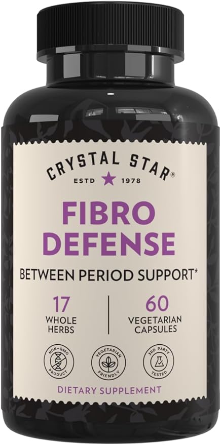 Crystal Star Fibro Defense (60 Capsules) – Supports Women's Health Between Periods - Black Cohosh - Non-GMO
