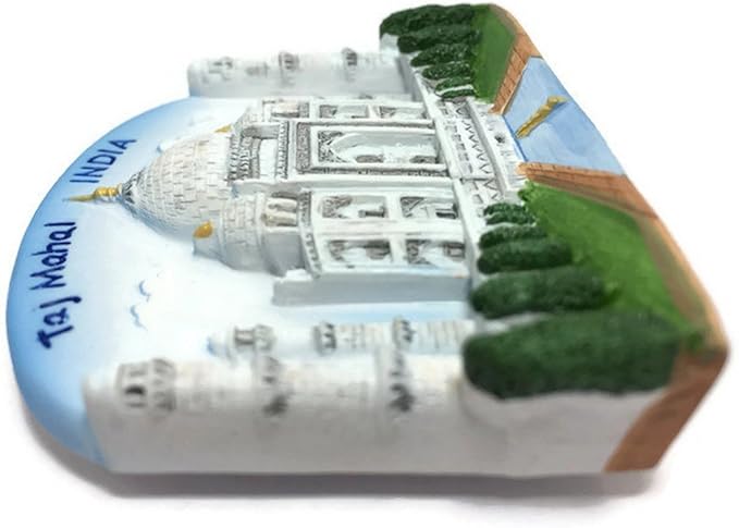 WitnyStore Tiny 2½" Taj Mahal in Agra Uttar Pradesh India Magnet - Miniature Hand Made Resin 3D Asia Landmark Tourist Attraction Decorative Refrigerator Fridge Magnets Décor Collectible Souvenir Gifts