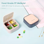 Small Pill Case, Cute Pill Box - Acedada Travel Daily Pill Organizer, Portable Pretty Pill Container for Purse Pocket, Compact Medicine Holder for Vitamins, Fish Oils, Supplements, Pink