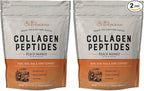 Live Conscious Collagen Peptides Powder - Peach Mango Flavored Collagen Powder - Hair, Skin, Nail, & Joint Support - Type I & III Grass-Fed Collagen Supplements for Women and Men (2-Pack)