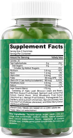 Super Greens Gummies - Green Superfoods Supplement with Spinach, Broccoli, Kale, Beet Root, Elderberry for Immunity Support - Fruit and Vegetable Supplement - Watermelon Flavor, 60 Gummies