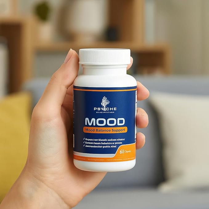 Mood Balance Support Supplement | Emotional Wellness Formula | Calm and Focus Blend | Gut-Brain Formula | Clean Ingredients 60 Vegetarian Capsules.