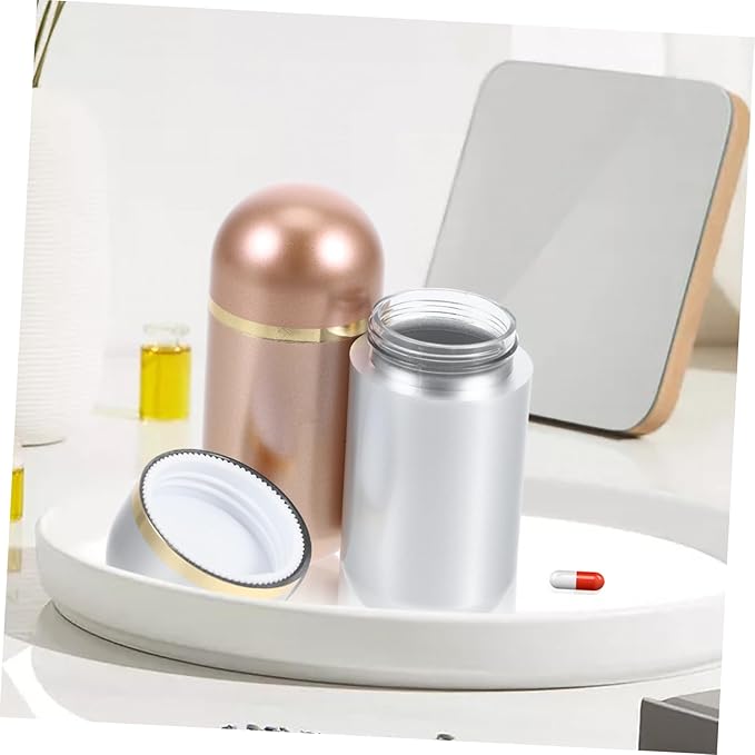 Cabilock 10ml Mini Pill Bottle Portable Medicine Organizer Travel Pill Case Sealed Capsule Powder Storage for Home Office and Travel