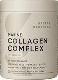 Sports Research Collagen Beauty Complex with Hyaluronic Acid, Vitamin C + Biotin | Pescatarian, Keto Certified & Non-GMO Verified - Unflavored (30 Servings)