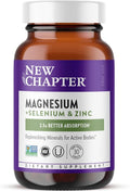 New Chapter Magnesium-Selenium-Zinc Supplement, 325 mg Magnesium in One-Daily Tablet for Active Bodies, Bounce Back After Exercise with Muscle Support Minerals + Hydrating Electrolytes, 30 Count