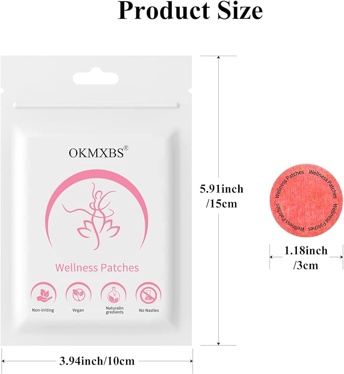 Patches - Natural Ingredients,8-Hour Long-Lasting Formula Support,Suitable for Men and Women's Body Care Patches,Can be Applied to Various Parts of The Body (60PCS)