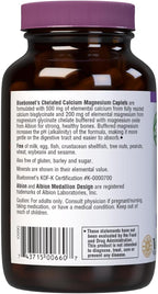 Bluebonnet Albion Chelated Calcium Magnesium Caplets, 60 Count