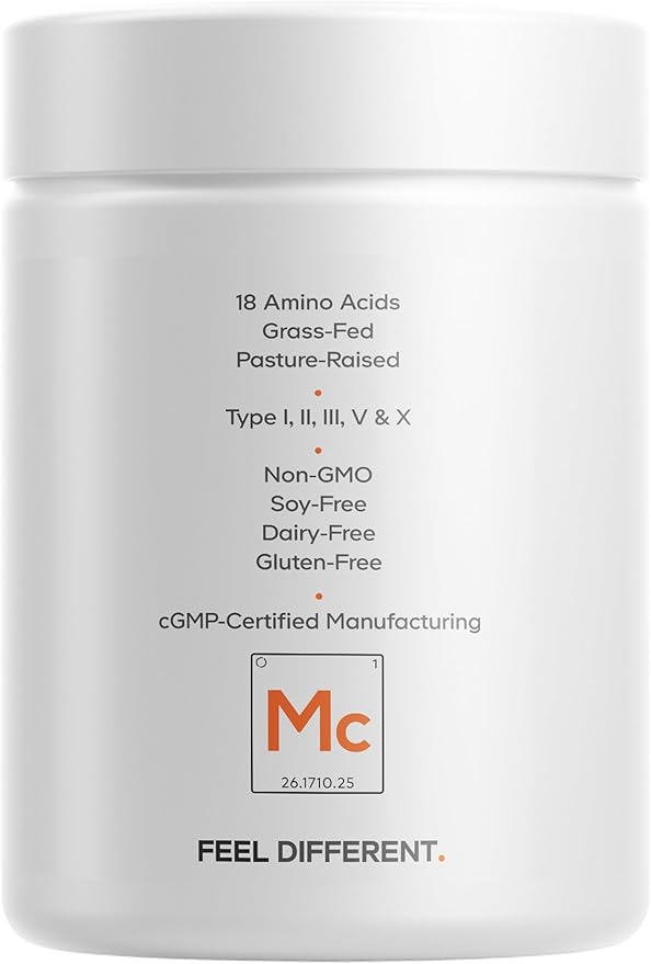 Codeage Multi Collagen Capsules – 5 Collagen Types I, II, III, V & X – Hydrolyzed Grass-Fed Bovine Protein with Ashwagandha, Amla, and Vitamins - 2-Pack