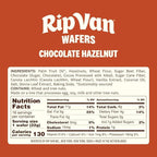 Rip Van Chocolate Hazelnut Wafer Cookies, Keto, Non-GMO, Healthy Snacks, Low Carb & Low Sugar (2g), Low Calorie, Vegan, 16 Count