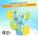 Travel Vitamin Tonic for Flight, Jet Lag, Hydration, Circulation, Digestion & Immune Support, Promotes Calmness, Electrolyte Powder, Travel Essentials, Lemon Lime, 15 Sticks