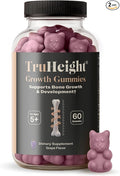 TruHeight Growth Gummies (Grape) Tall Nutrition for Natural Growth Supplement for Kids & Teens - Vitamin D, K, Calcium & Ashwagandha, Bone Strength Vitamins D3 K2, Picky Eater, Taller Ages 5+