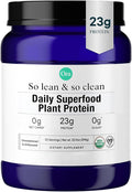 Ora Organic Vegan Protein Powder - 23g Plant Based Pea Protein + Superfood for Women and Men - Unsweetened & Unflavored - 20 Servings, No Erythritol, Keto-Friendly, Gluten-Free, Paleo, Soy-Free