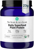 Ora Organic Vegan Protein Powder - 23g Plant Based Pea Protein + Superfood for Women and Men - Unsweetened & Unflavored - 20 Servings, No Erythritol, Keto-Friendly, Gluten-Free, Paleo, Soy-Free