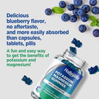 Potassium Magnesium Gummies, High Absorption Potassium Citrate 99mg Magnesium Citrate 180mg, Chewable Gummy Supplements for Leg Cramps & Muscle, 60 Count