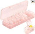 Pillex Weekly Pill Organizer 2 Times a Day, Daily AM PM Pill Box Case 7 Day with Large Openings for Easy to Use, Travel Medicine Container for Medication, Vitamins, Supplements - Pink