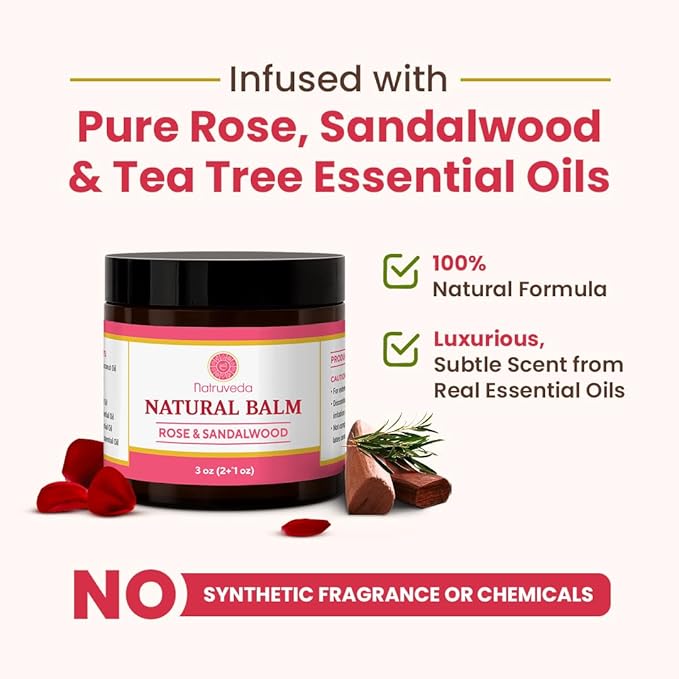 Vulva Balm for Women – Rose & Sandalwood | USA-Based Seller | Feminine Moisturizer & Intimate Care Balm | Soothes Dryness, Itching, Chafing & Odor | External Hydration Cream – 3 oz