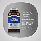 Piping Rock Glucosamine Chondroitin MSM Turmeric | 300 Caplets | Advanced Triple Strength Supplement | Non-GMO & Gluten Free