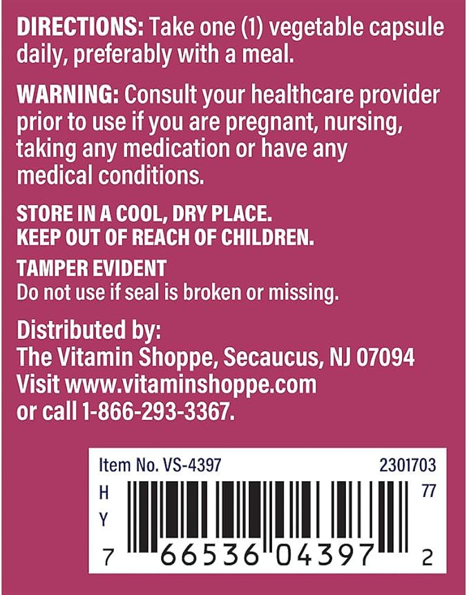 The Vitamin Shoppe Black Cohosh Root Supports WomenaTMs Health (90 Vegetable Capsules)