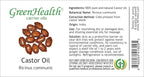 GreenHealth Castor Oil – 8 fl oz (237 ml) Plastic Bottle w/Cap – 100% Pure Carrier Oil