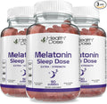 Health Dose Melatonin 6 mg Extra Strength Gummies, Pre-Bedtime Supplement for Restful Sleep, for Adults, 90 Gummies, Mixed Berries, Pack of 3
