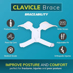 BraceAbility Pediatric Clavicle Fracture Figure-8 Brace for Broken Collarbone in Small Children (XS)