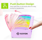 AUVON Weekly Pill Organizer Arthritis Friendly, BPA Free Travel 7 Day Pill Box Case with Spring Open Design and Large Compartment to Hold Vitamins, Cod Liver Oil, Supplements and Medication