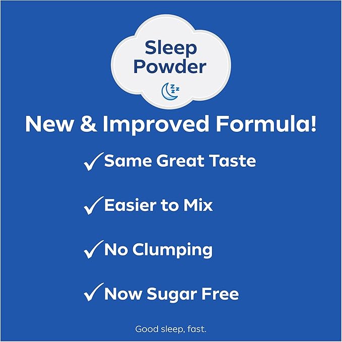 Dream Water Sleep Powder, Sugar-Free, Gluten-Free, Natural Flavors; Blend of 3 Ingredients, GABA, 5mg Melatonin, 5-HPT; Snoozeberry Flavor 60ct