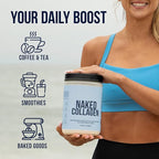 NAKED Caramel Collagen Peptides Protein Powder, 25 Servings, Pasture-Raised, Grass-Fed Hydrolyzed Collagen Supplement, Paleo Friendly, Non-GMO, Keto, Gluten Free, 20oz