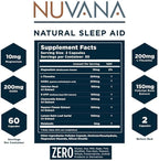 Shut Eye Natural Sleep Aid Supplement for Adults | 5mg Melatonin | Helps Relax and Promote Natural Deep Sleep with Valerian Root, Chamomile & Magnesium | Vegan & Non-GMO | 60 Capsules