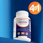 Vitamatic Calcium Supplement 1200mg with D3, K2 & B12, Immune & Bone Health Support - 365 Coated Tablets