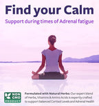 Adrenal System Support & Cortisol Manager (2 Month Supply) Powerful Ashwagandha & L-Tyrosine Fatigue Supplement - Maintain Balanced Cortisol Levels, Health, & Stress Relief - Non-GMO - 60 Capsules