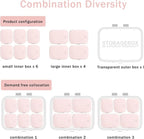 4/6 Grid Free Assembly Travel Medicine Organizer 10 Day Pill Organizer Portable Pill Box Waterproof Pill Case Daily Medication Carry Case for Vitamins, Fish Oils, Supplements