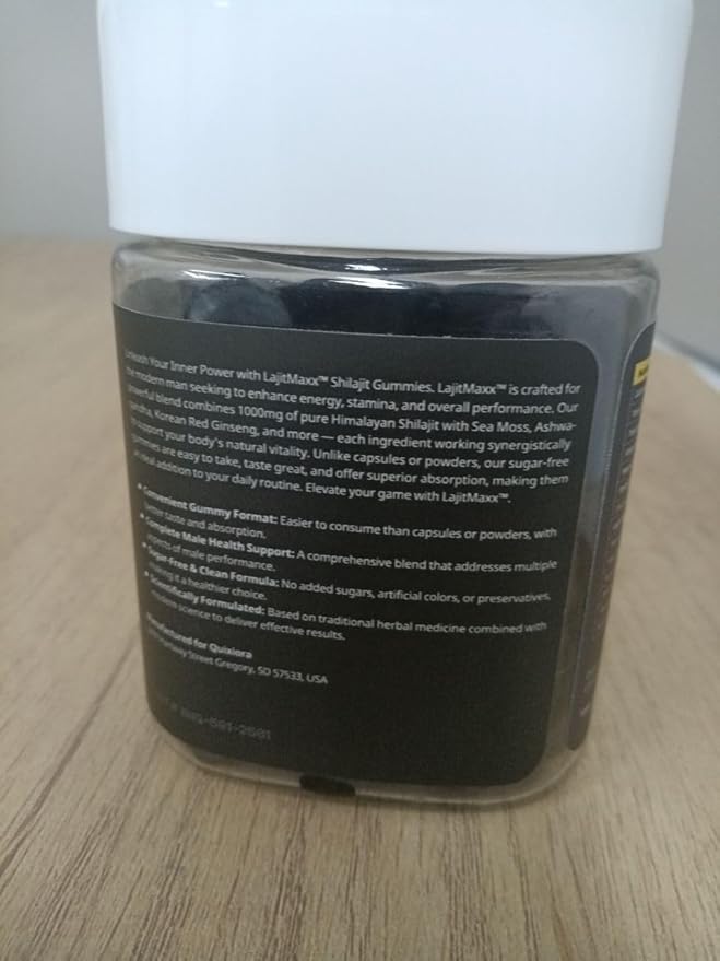 Shilajit Gummies for Men – 85+ Trace Minerals & Fulvic Acid| | 120 Gummies