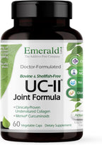 EMERALD LABS UC-II Joint Formula - Made with Undenatured Collagen Type II, Bioperine, Curcuminoids & More for Muscle & Joint Health & Mobility & Flexibility Support - 60 Vegetable Capsules
