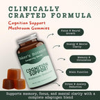 Baker's Botanics Adaptogenic Mushroom Gummies – Antioxidant Botanical Blend | Coconut Flavor | Vegan, Gluten-Free, Non-GMO Supplement