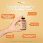 TruHeight Kids Appetite Booster Gummies (Orange, Ages 2+) All Natural Toddler & Kids Appetite Stimulant to Eat More - Weight Gain Supplements - Vitamins for Underweight Children - Picky Eater Vitamin
