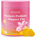 Women Probiotic Slippery Elm Gummies, Her Juicy Feminine Probiotics Supports pH Balance & Immune System, Vaginal Probiotic Gummies, Suagr-Free, Veagn, Pineapple Flavor, 60 Count