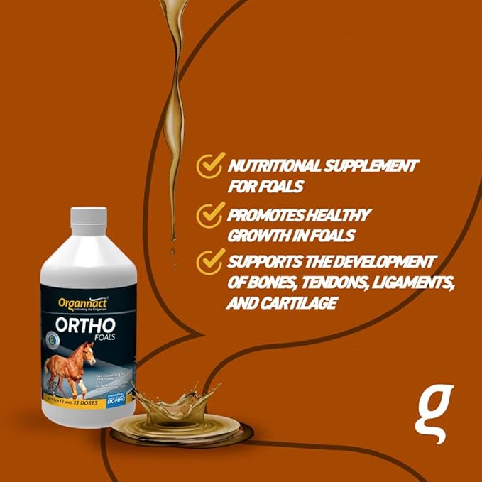 Organnact Ortho Foals - Foal Growth and Development Supplement - Supports Bone, Tendon, and Cartilage Health - Non-Doping, Highly Palatable - 16.9 Fl Oz