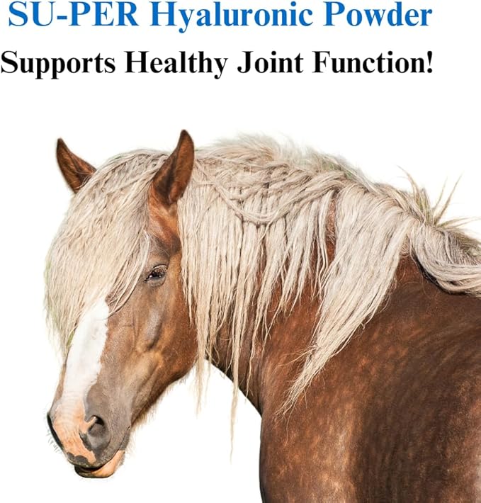 SU-PER Hyaluronic Joint Supplement for Horses - Supports Joints Health & Lubrication - Horse Hyaluronic Acid - 12.5 Pound, 6 Month Supply