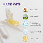 Vaginal Probiotic Suppositories, Prebiotic Infused with Hyaluronic Acid, Tea Tree, and Vitamin C&E, pH Balance Support Formula Fights Dryness, Odor and Discomfort, Restore Feminine Health(12 Counts)