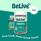 BeLive Synbiotics - Probiotic & Prebiotic Fiber Gummies – High Strength Inulin (3g), Dietary Fiber Supplement, Digestive Support for Kids & Adults - Strawberry, Orange, Blueberry Flavor | 3-Pack