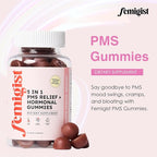 PMS Gummies, Menstrual Cramp Relief Supplement with Chasteberry for Women’s Hormone Balance, Period Pain Support, Natural PMS Aid for Mood Swings, Bloating, Cycle Comfort