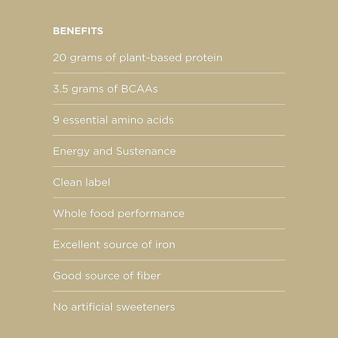 Protein Powder - Muscle Growth & Recovery Support - Plant-Based Protein - Essential Amino Acids & BCAAs - Vegan, Gluten-Free & USDA Organic - Vanilla, 1.25 Pound (Pack of 2)