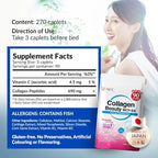 AFC Japan Collagen Beauty MCP-EX with Marine Collagen Peptide, 1.5X Better Absorption Than Other Collagen, for Anti-Aging, Skin, Hair, Nails, Bone and Joints, for Women & Men, 90 Days Supply